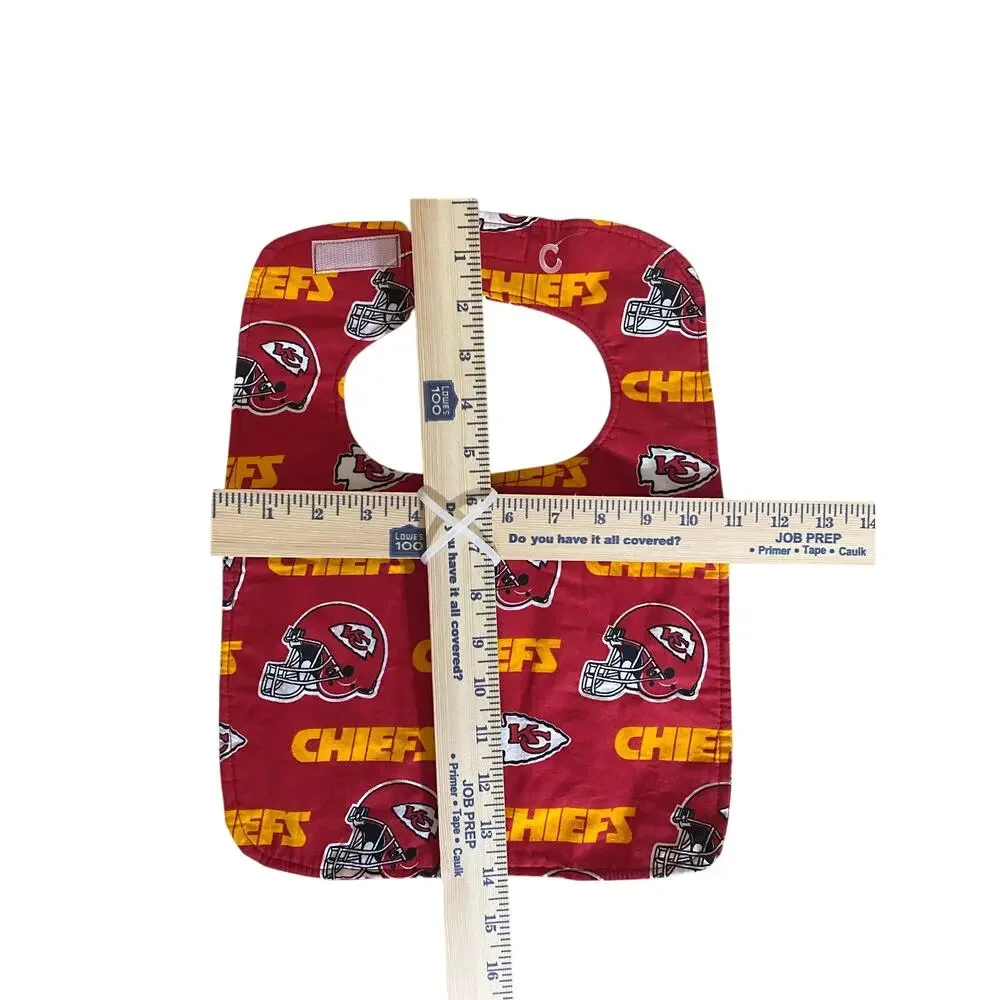 Kansas City Chiefs Baby Bib Red NFL Infant Sports Football Logo Clean